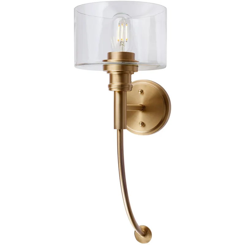 Zane 1 Light 7 inch Soft Gold Wall Sconce Wall Light