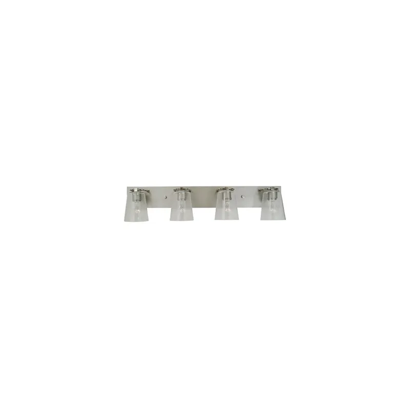 Mercer 4 Light 36 inch Satin Pewter with Polished Nickel Bath Sconce Wall Light in Clear Seedy