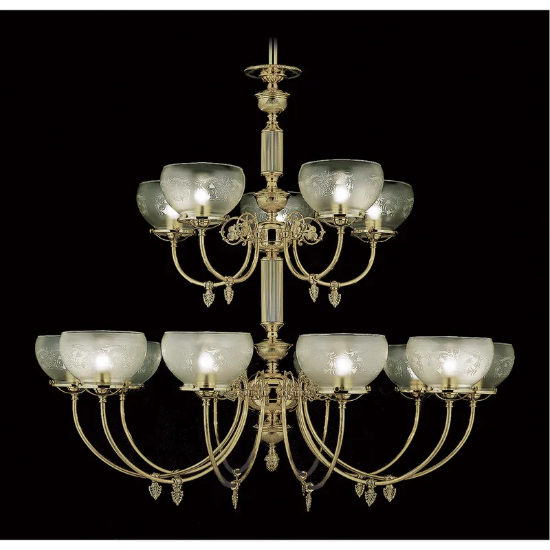 Chancery 15 Light 44 inch Polished Brass Foyer Chandelier Ceiling Light