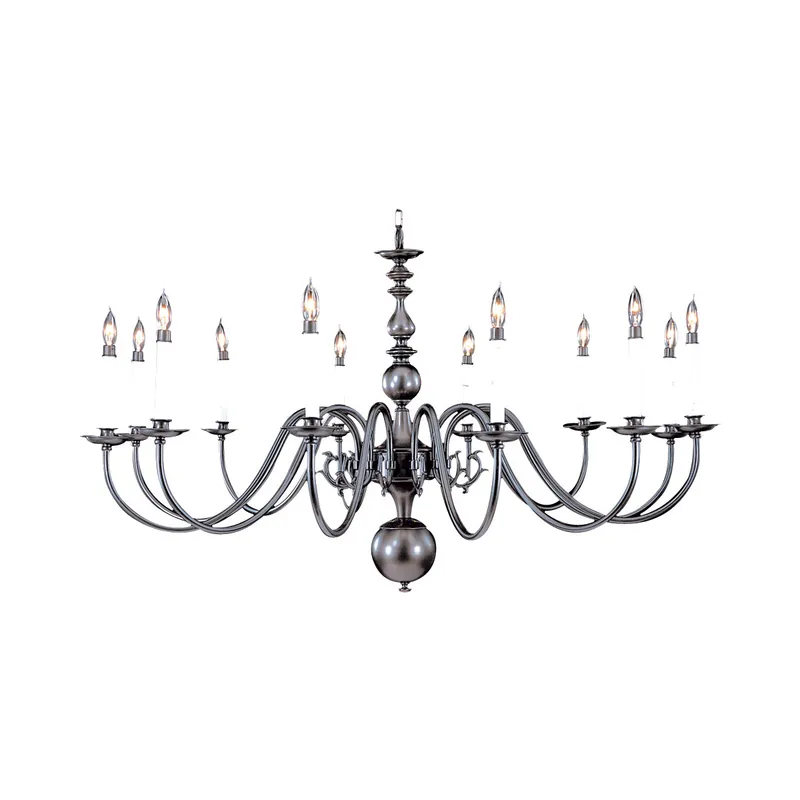 Jamestown 12 Light 48 inch Satin Pewter Foyer Chandelier Ceiling Light