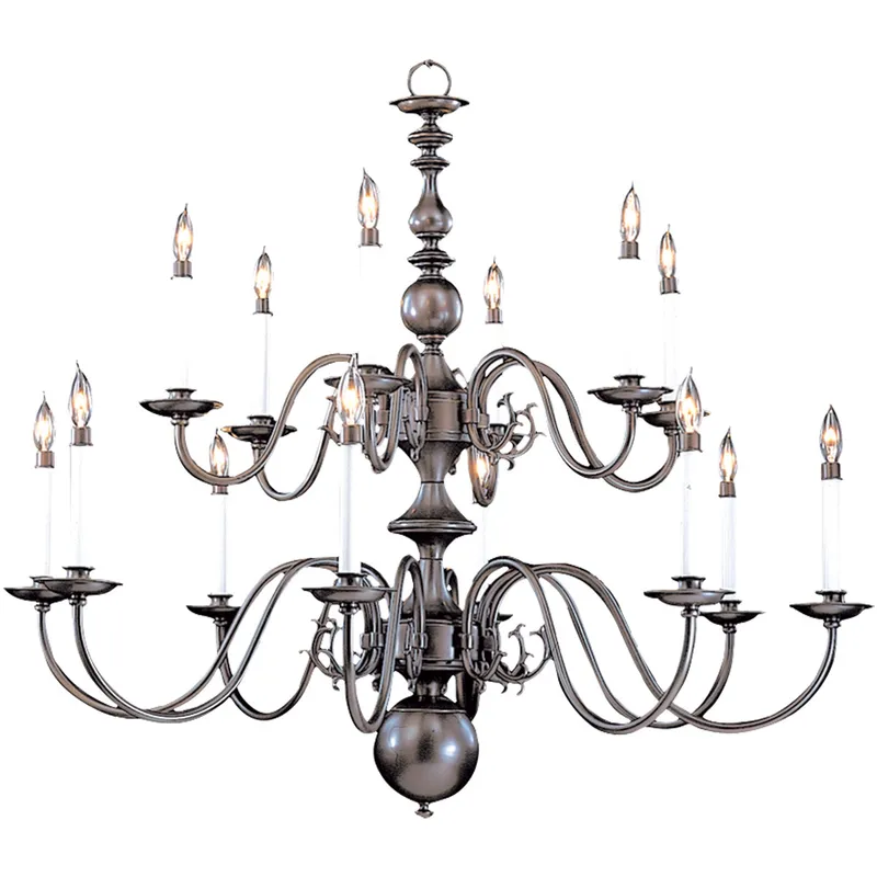 Jamestown 14 Light 41 inch Mahogany Bronze Foyer Chandelier Ceiling Light