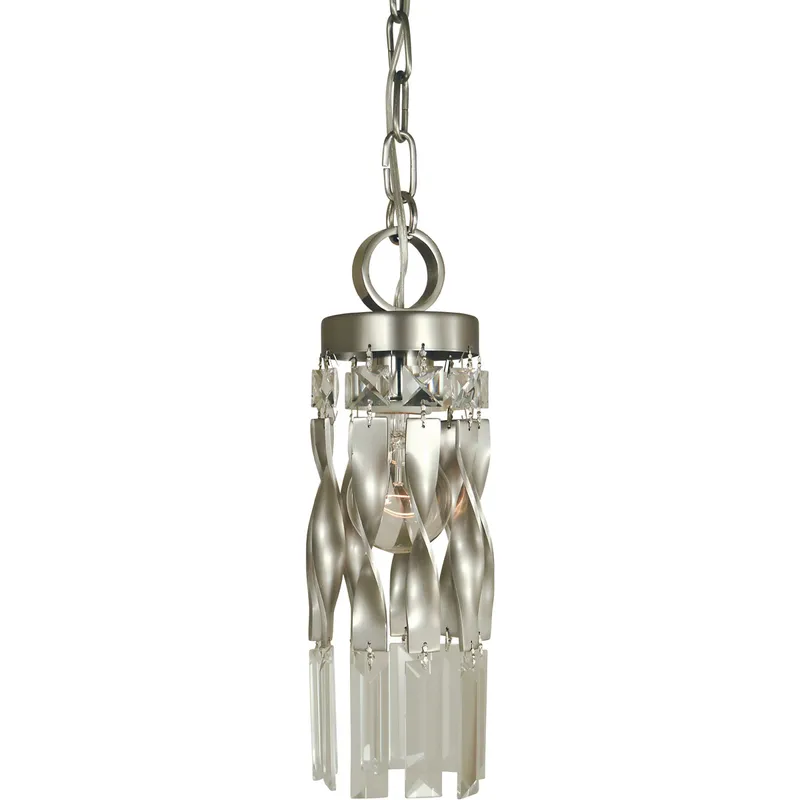 Adele 1 Light 3.5 inch Satin Pewter with Polished Nickel Pendant Ceiling Light