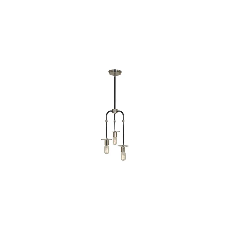 Juliette 3 Light 11 inch Antique Brass with Matte Black Pendant Ceiling Light in Antique Brass/Matte Black