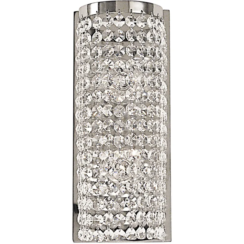 Princessa 2 Light 5 inch Polished Silver Sconce Wall Light