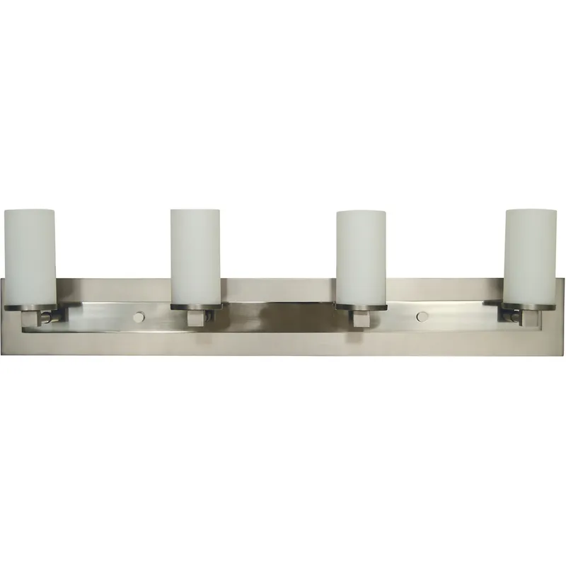 Mercer 4 Light 36 inch Satin Pewter with Polished Nickel Sconce Wall Light