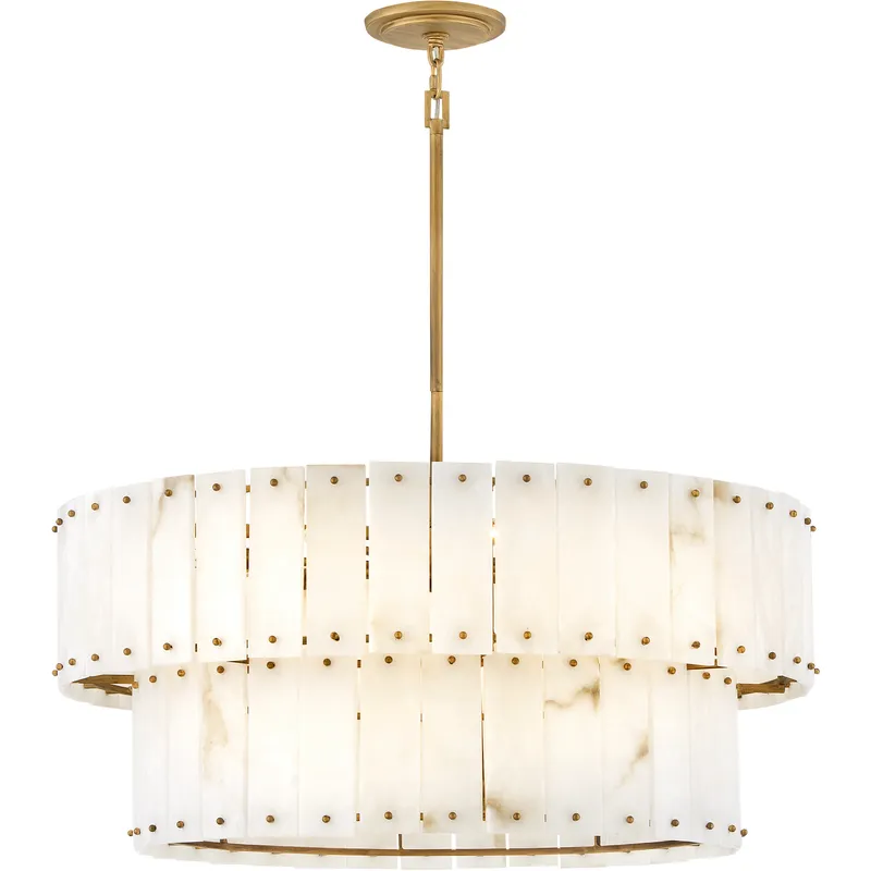 Simone LED 34.25 inch Burnished Gold Chandelier Ceiling Light, Drum
