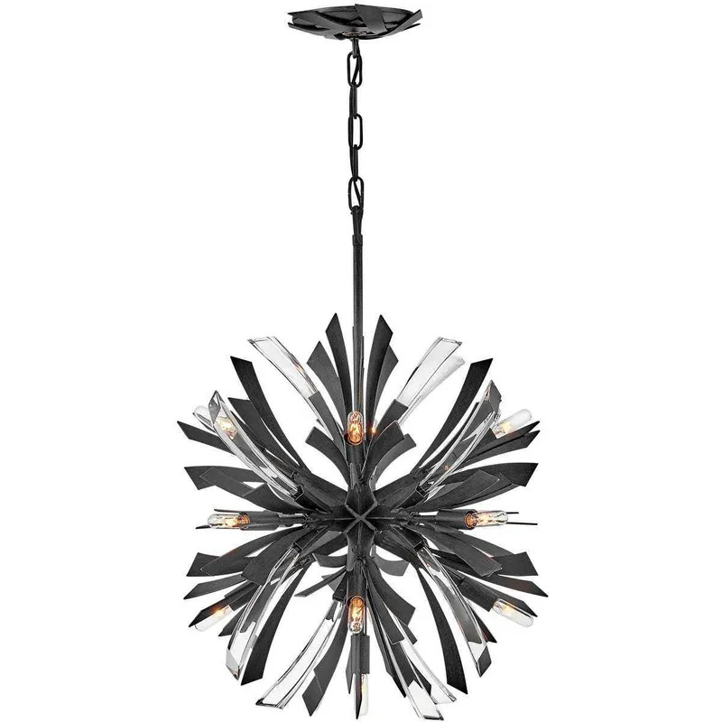 Vida LED 22 inch Brushed Graphite Chandelier Ceiling Light, Orb