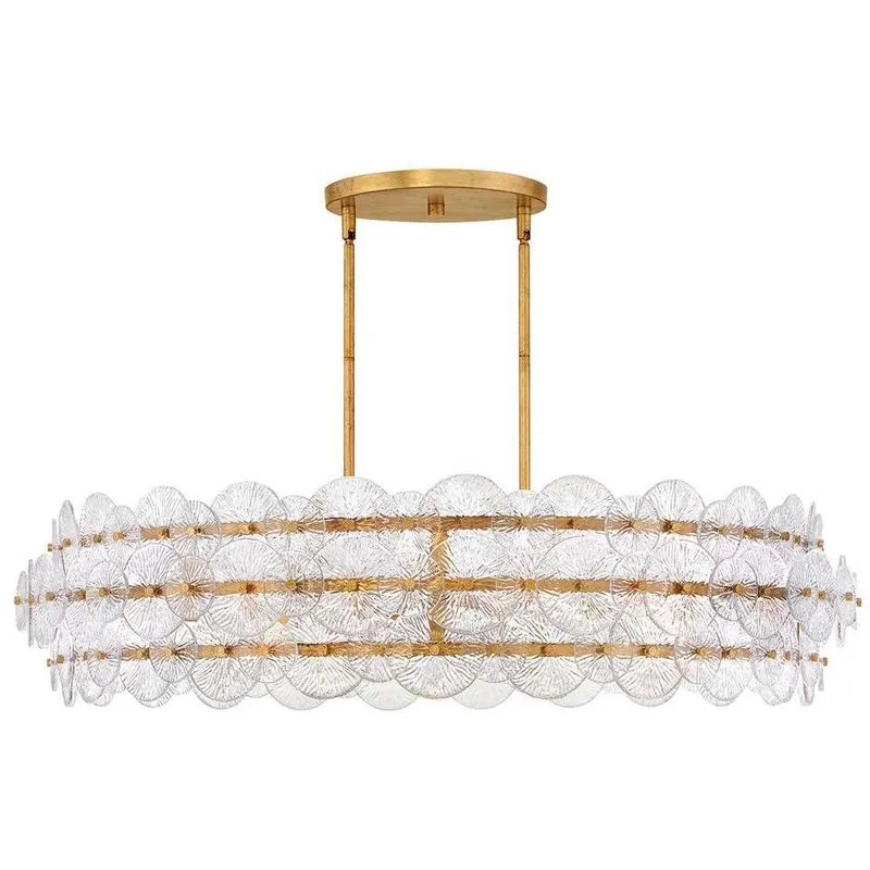 Rene 8 Light 45 inch Distressed Brass Chandelier Ceiling Light