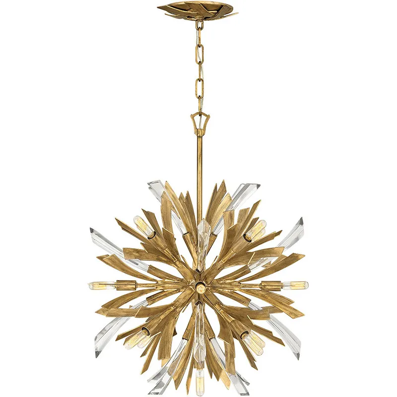 Vida LED 22 inch Burnished Gold Chandelier Ceiling Light, Orb