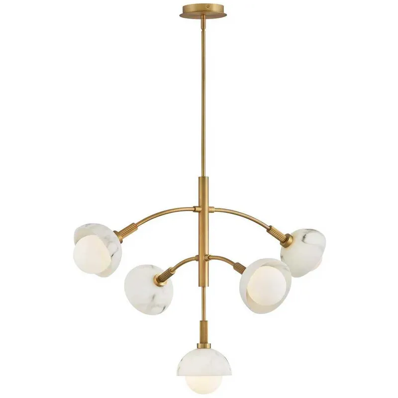 Centric LED 28 inch Burnished Gold Chandelier Ceiling Light, Orb