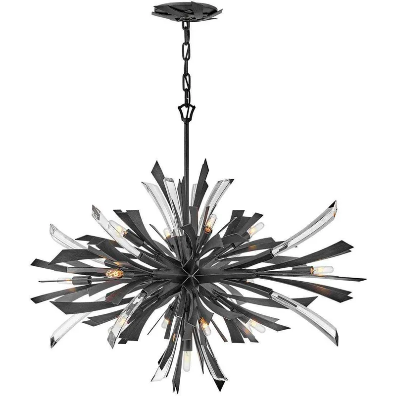 Vida LED 36 inch Brushed Graphite Chandelier Ceiling Light