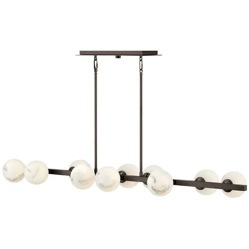 Selene 10 Light 55 inch Black Oxide Linear Pendant Ceiling Light