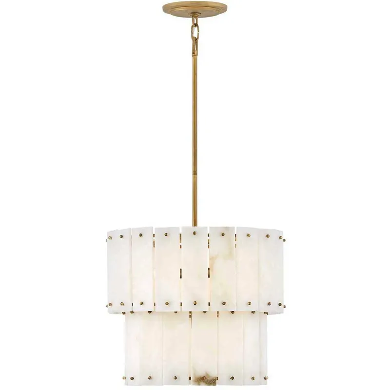 Simone LED 17.5 inch Burnished Gold Foyer Ceiling Light, Semi-flush Mount