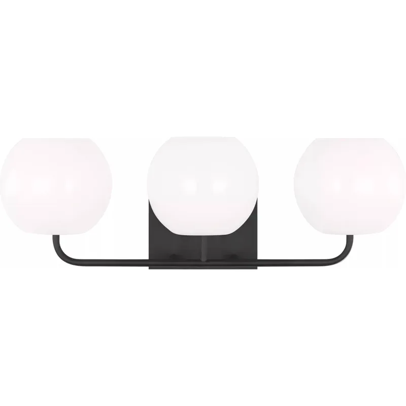 Rory 3 Light 25 inch Midnight Black Wall Bath Fixture Wall Light