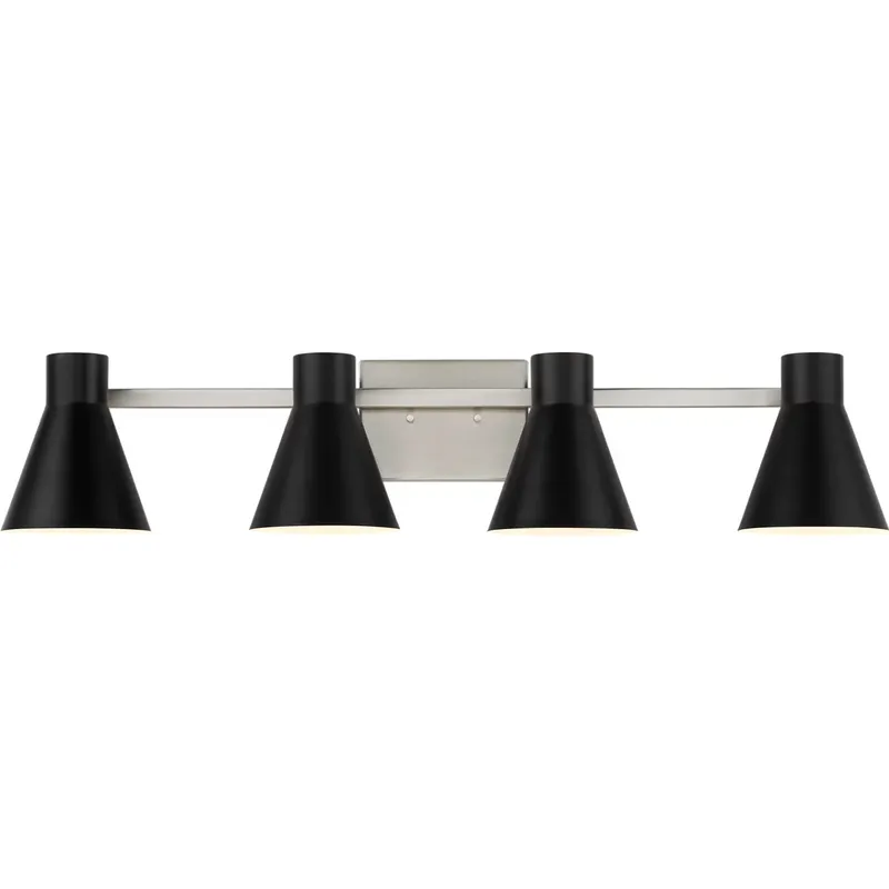 Towner 4 Light 35.38 inch Brushed Nickel Wall Bath Fixture Wall Light