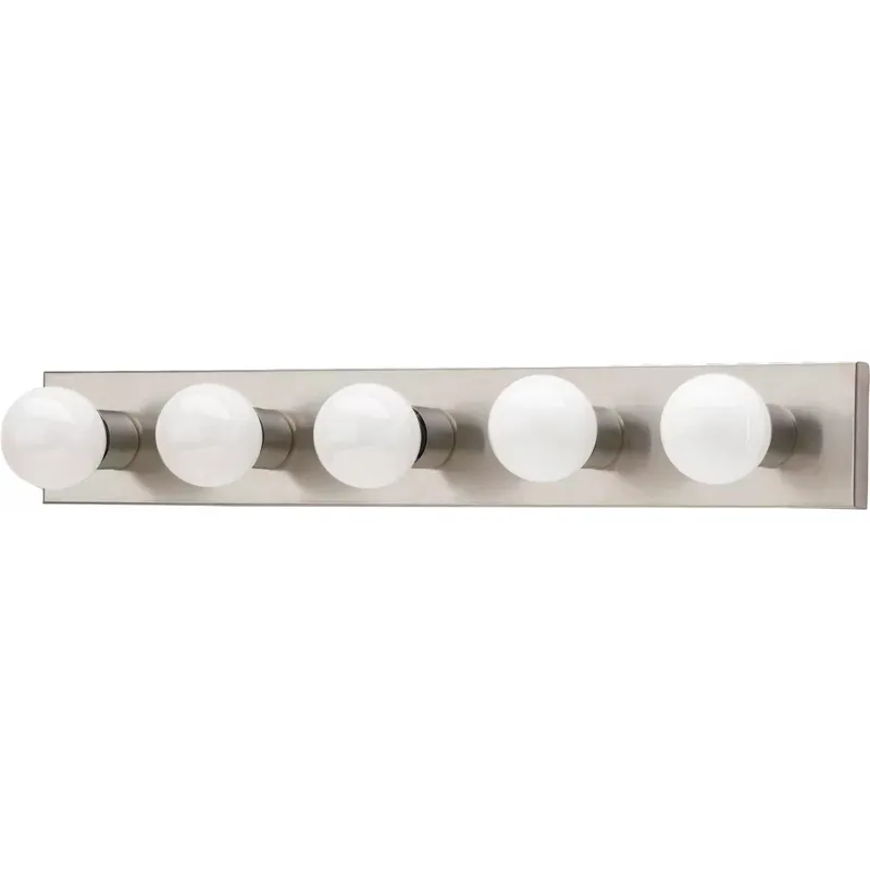 Center Stage 5 Light 30 inch Brushed Stainless Bath Vanity Wall Sconce Wall Light