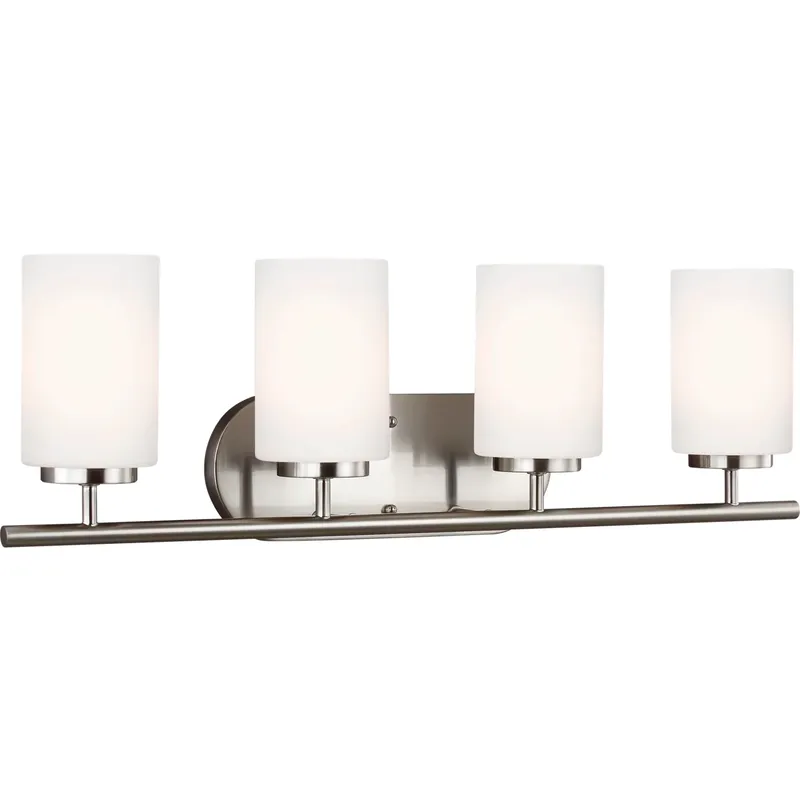 Oslo 4 Light 27.5 inch Brushed Nickel Wall Bath Fixture Wall Light