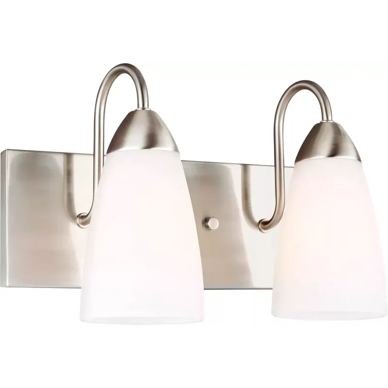 Seville 2 Light 13.5 inch Brushed Nickel Wall Bath Fixture Wall Light