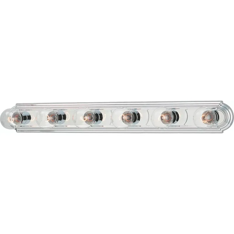 De-Lovely 6 Light 36 inch Chrome Bath Vanity Wall Sconce Wall Light