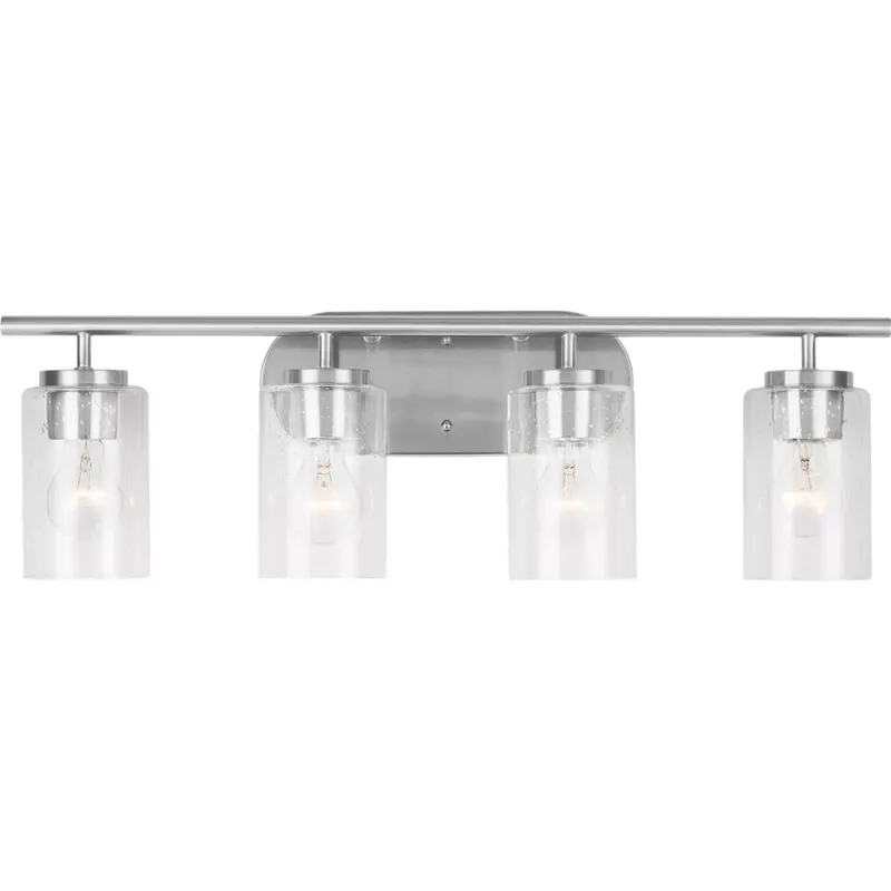 Oslo 4 Light 27.5 inch Brushed Nickel Wall Bath Fixture Wall Light