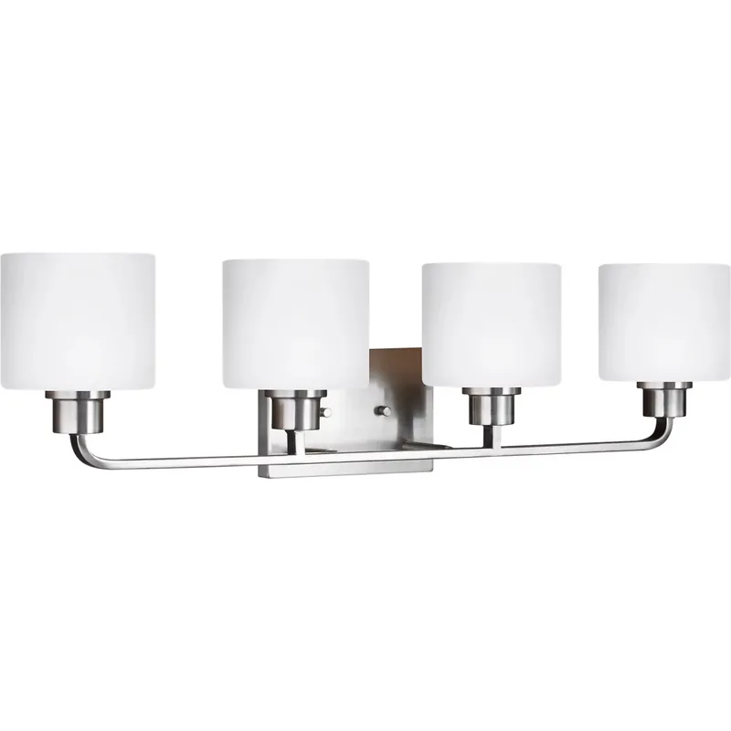 Canfield 4 Light 31.88 inch Brushed Nickel Wall Bath Fixture Wall Light