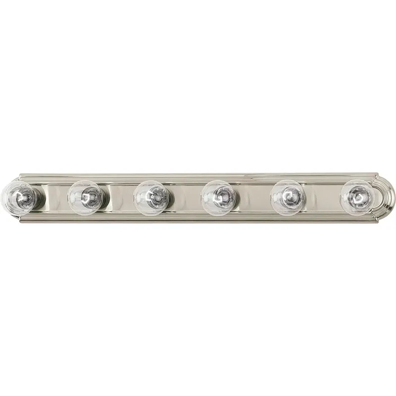 De-Lovely 6 Light 36 inch Brushed Nickel Bath Vanity Wall Sconce Wall Light