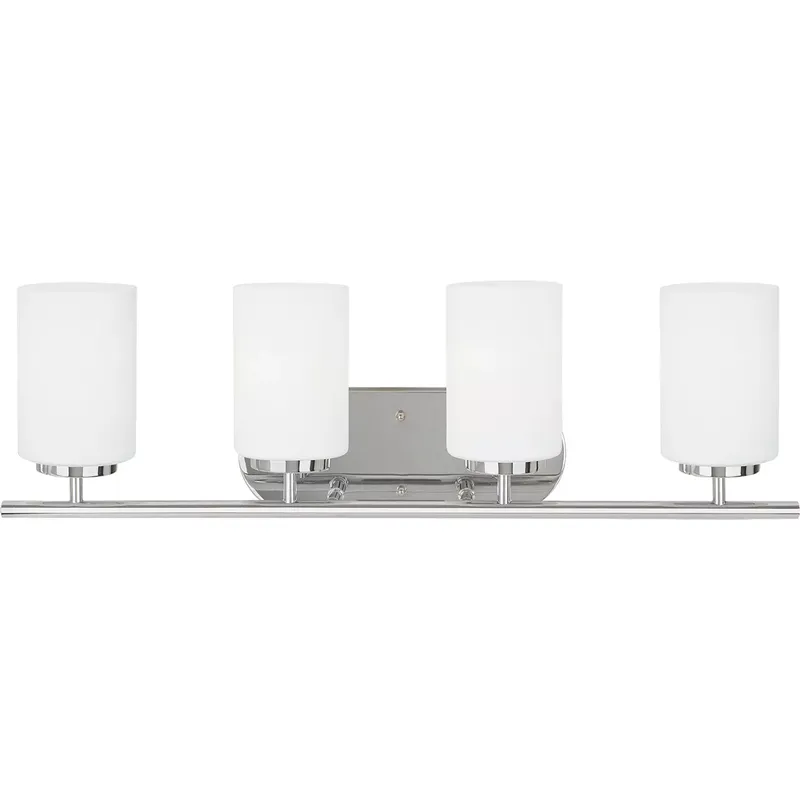 Oslo 4 Light 27.5 inch Chrome Wall Bath Fixture Wall Light