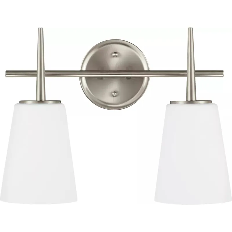 Driscoll 2 Light 15.5 inch Brushed Nickel Bath Vanity Wall Sconce Wall Light