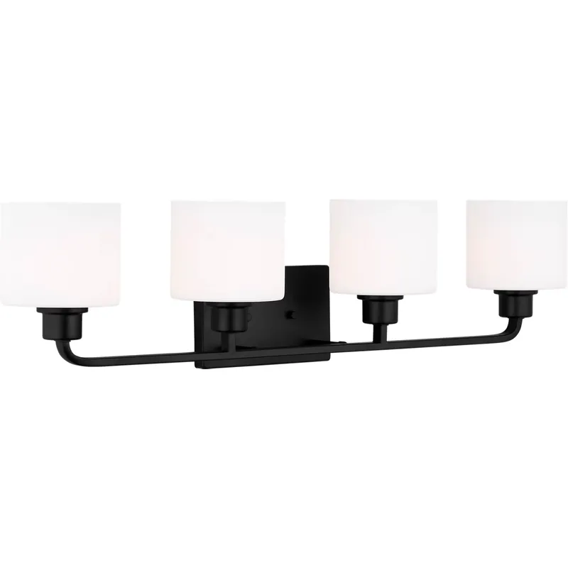 Canfield 4 Light 31.88 inch Midnight Black Wall Bath Fixture Wall Light