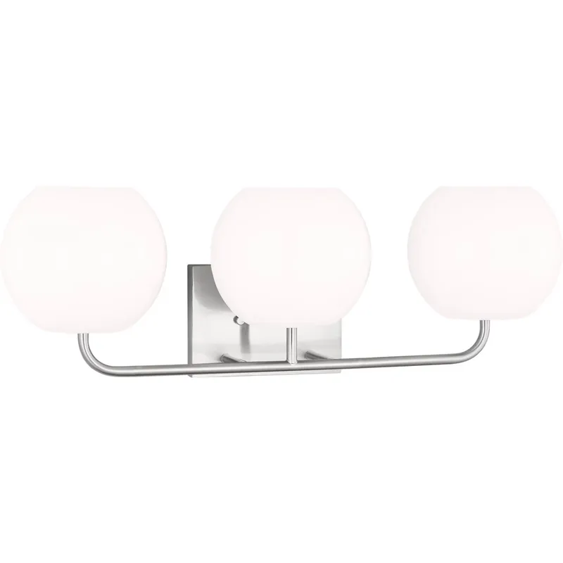 Rory 3 Light 25 inch Brushed Steel Wall Bath Fixture Wall Light