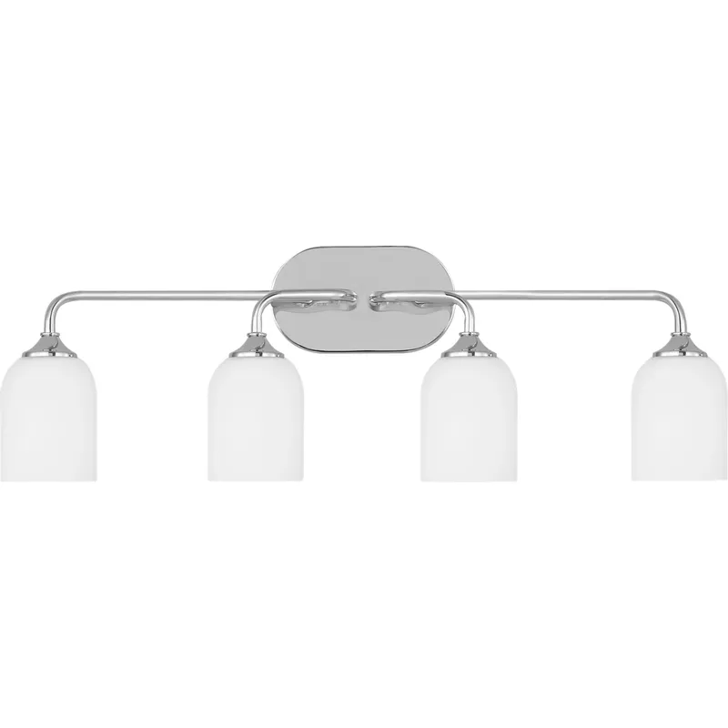 Emile 4 Light 31 inch Chrome Wall Bath Fixture Wall Light