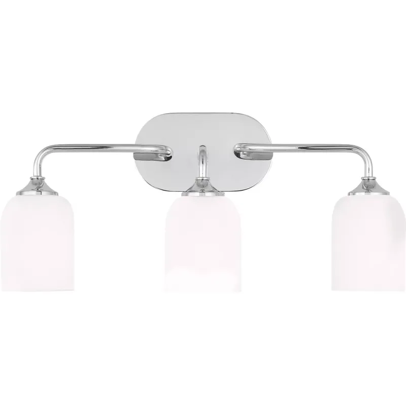 Emile 3 Light 22 inch Chrome Wall Bath Fixture Wall Light