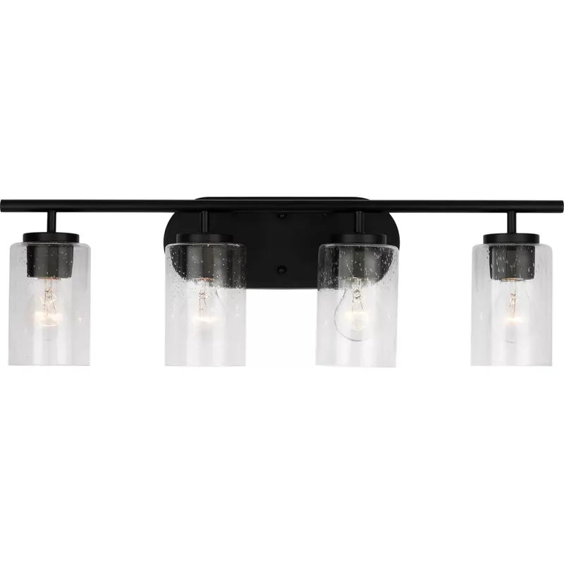 Oslo 4 Light 27.5 inch Midnight Black Wall Bath Fixture Wall Light