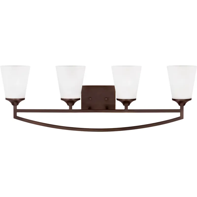 Hanford 4 Light 33.5 inch Brushed Nickel Wall Bath Fixture Wall Light
