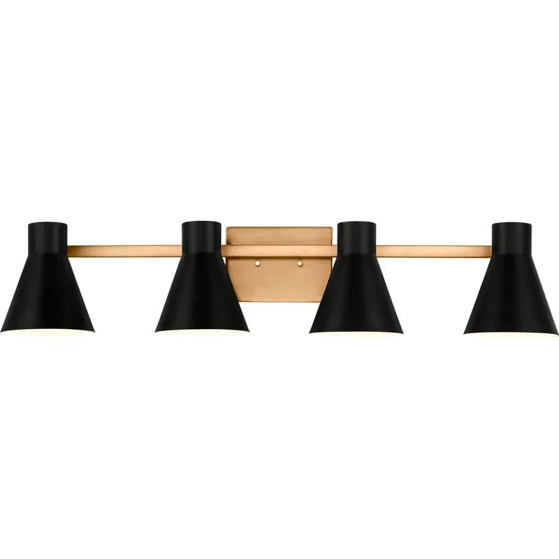 Towner 4 Light 35.38 inch Satin Brass Wall Bath Fixture Wall Light