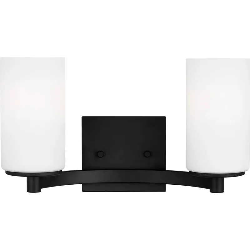 Hettinger 2 Light 13.5 inch Midnight Black Wall Bath Fixture Wall Light