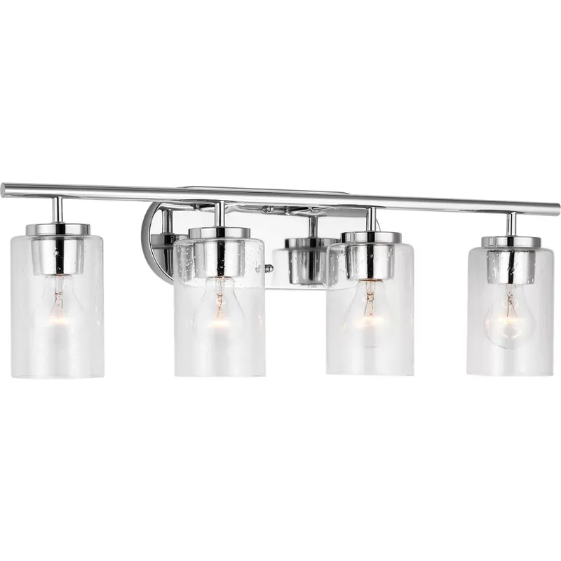 Oslo 4 Light 27.5 inch Chrome Wall Bath Fixture Wall Light