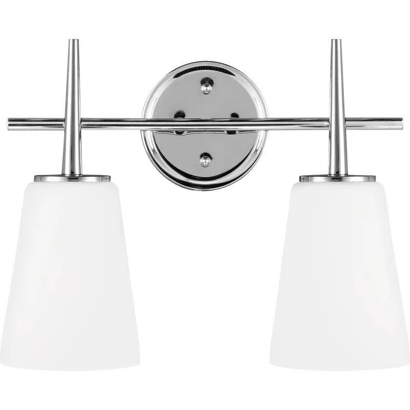 Driscoll 2 Light 15.5 inch Chrome Bath Vanity Wall Sconce Wall Light