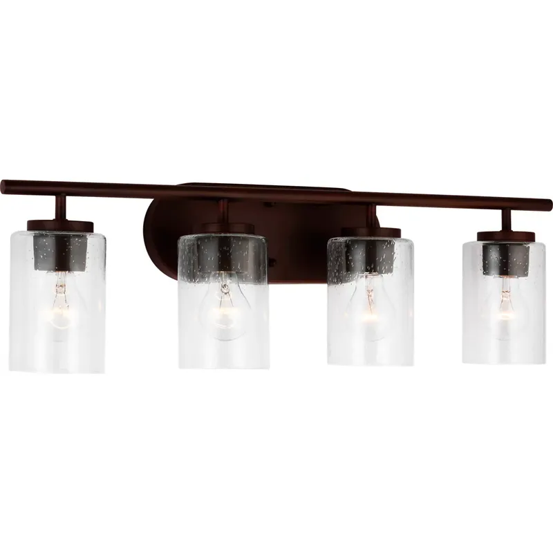 Oslo 4 Light 27.5 inch Bronze Wall Bath Fixture Wall Light