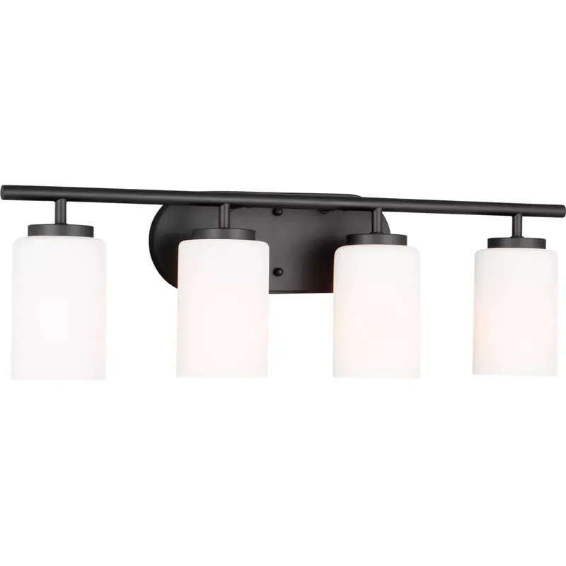 Oslo 4 Light 28 inch Midnight Black Wall Bath Fixture Wall Light