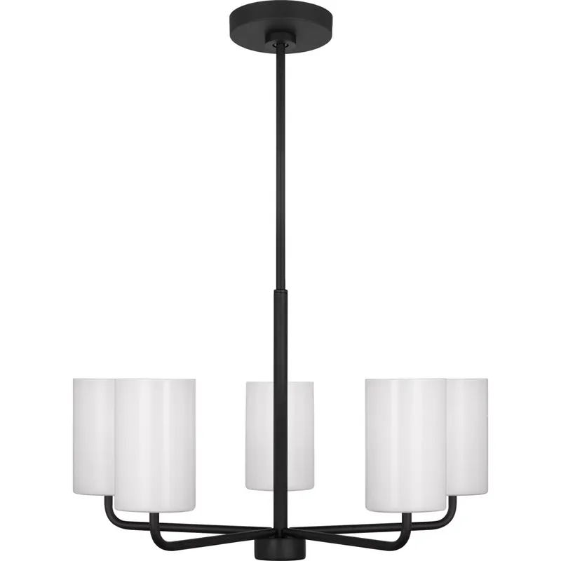 Rhett 5 Light 24 inch Midnight Black Chandelier Ceiling Light