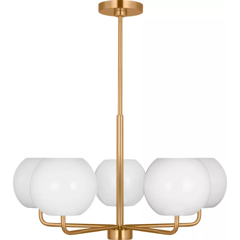 Rory 5 Light 26.88 inch Satin Brass Chandelier Ceiling Light