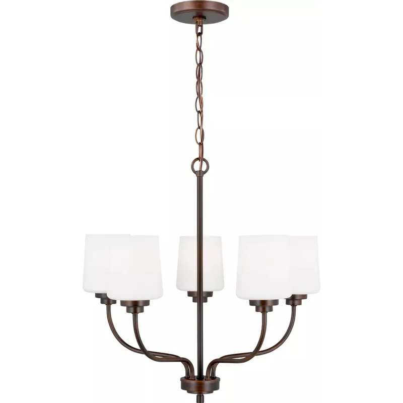 Windom 5 Light 20 inch Bronze Chandelier Ceiling Light in Burnt Sienna