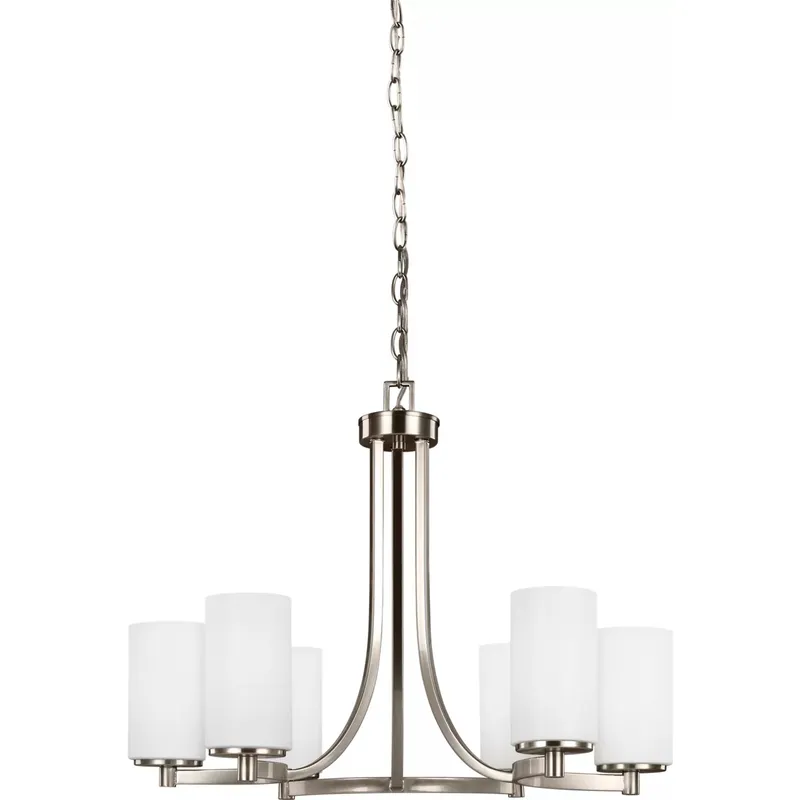 Hettinger 6 Light 24.5 inch Brushed Nickel Chandelier Ceiling Light