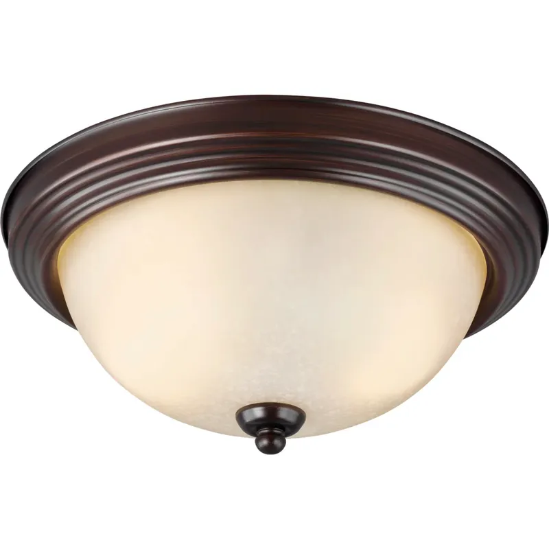 Geary 2 Light 12.5 inch Bronze Flush Mount Ceiling Light