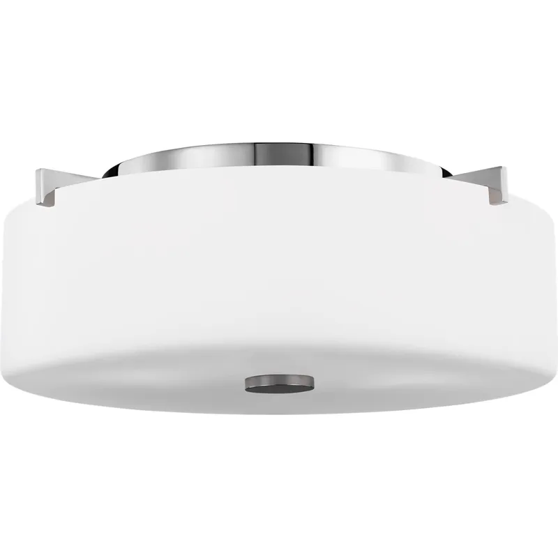 Sunset Drive 2 Light 13.5 inch Chrome Flush Mount Ceiling Light, Small