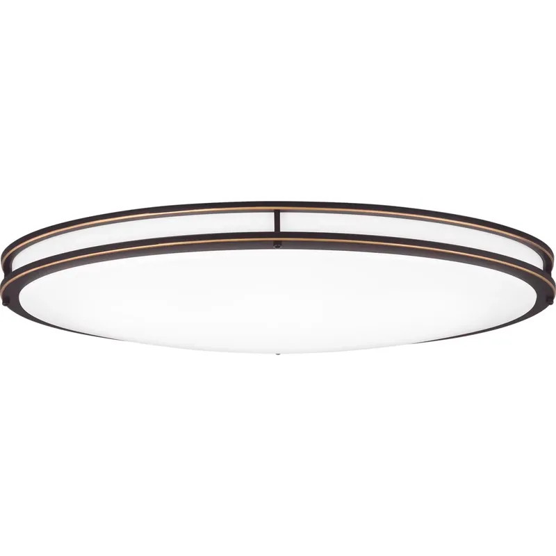 Mahone LED 18 inch Antique Bronze Flush Mount Ceiling Light, Oval