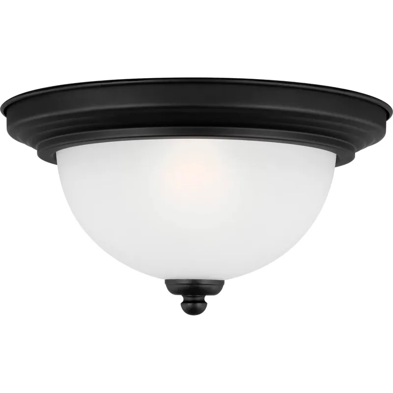 Geary 1 Light 10.5 inch Midnight Black Flush Mount Ceiling Light