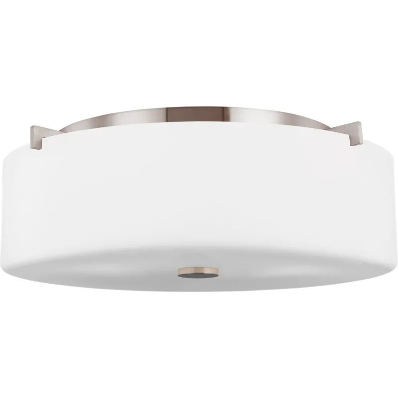 Sunset Drive 3 Light 16 inch Brushed Steel Flush Mount Ceiling Light, Large