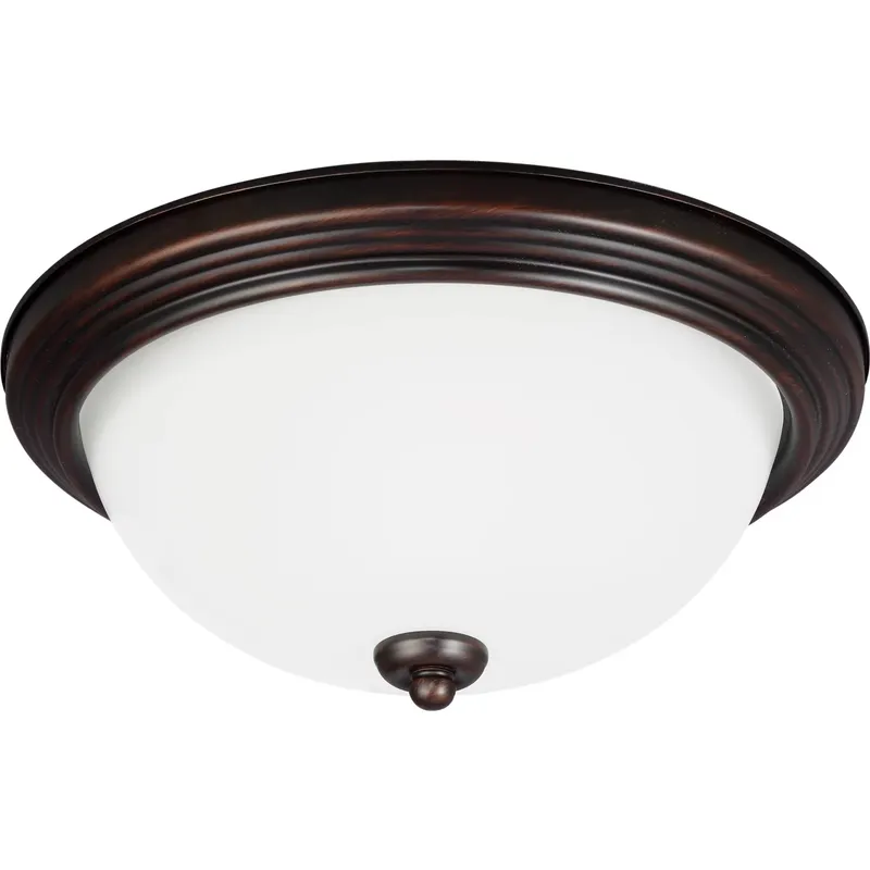 Geary 3 Light 14.5 inch Bronze Flush Mount Ceiling Light